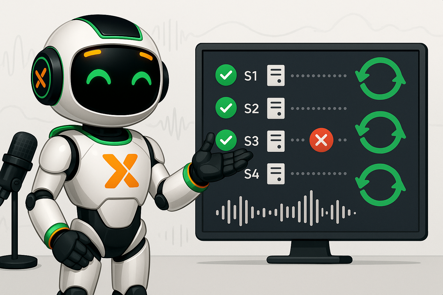 7. Acompanhamento dos destinos e reconexão automática.